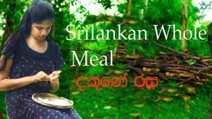 'SrilankanVillage  Style Meal with fish curry / Srilankan village girl.'