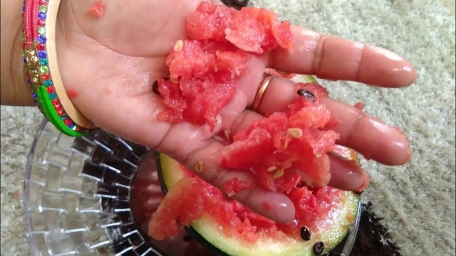 'Food Crushing (Watermelon) With Hands ll #IndianFeet ll'