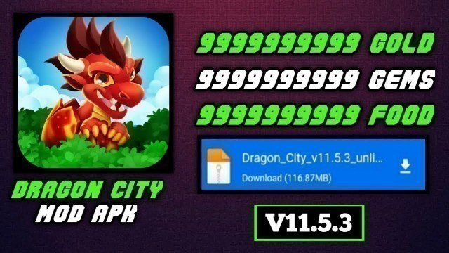 'DRAGON CITY MOD v11.5.1 | UNLIMITED GOLD/FOOD/GEMS |DRAGON CITY MOD MENU UPDATE LATEST VERSION 2021|'