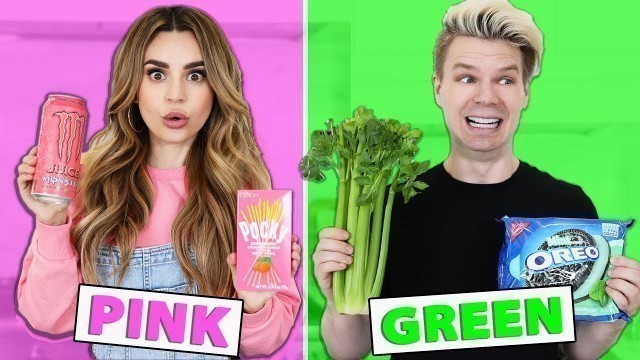 'Eating Only ONE Color of Food for 24 Hours!!! Rainbow Food Challenge'