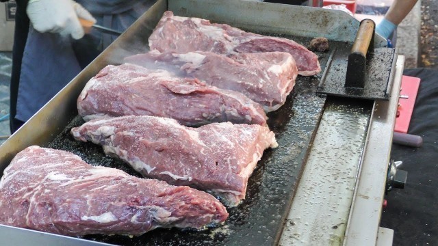 'Massive Dose of Beef from Argentina Tried in London. Street Food in Brick Lane'