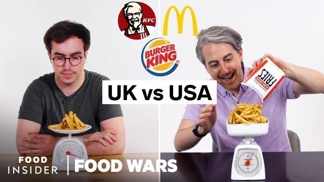 'US vs UK Portion Size Differences (KFC, McDonald\'s, Burger King) | Food Wars'