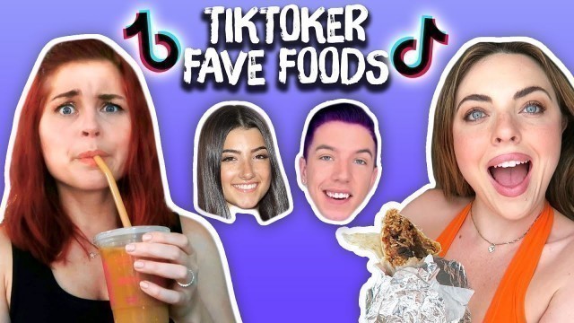 'Trying TikTokers’ Favorite Foods! - Addison Rae, Charli D’Amelio, Hyram & More! (Cheat Day)'