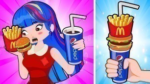 'SMART FAST FOOD HACKS || Ways To Eat Your Favorite Food || Easy DIY Food Tips and Life Hacks'