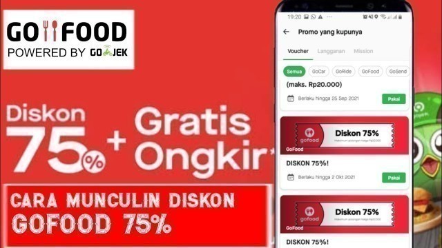 'cara baru dapatkan diskon gofood 75% | cara munculin voucer gofood 75% dengan aplikasi F1vm'