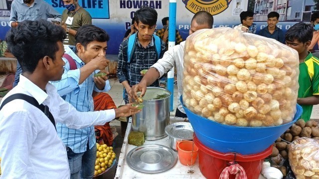 'Eating Kolkata Street Style PaniPuri(Puchka) | Spicy PaniPuri | GolGappa | Best Street Food Of India'