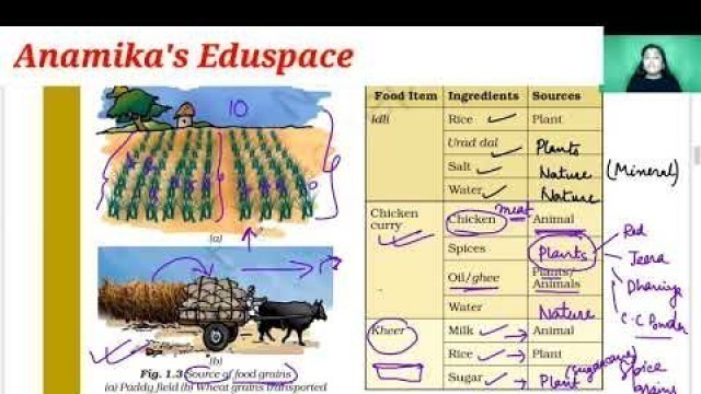 'Chapter-1 Class-6 Science NCERT : FOOD : Where does it comes from?'