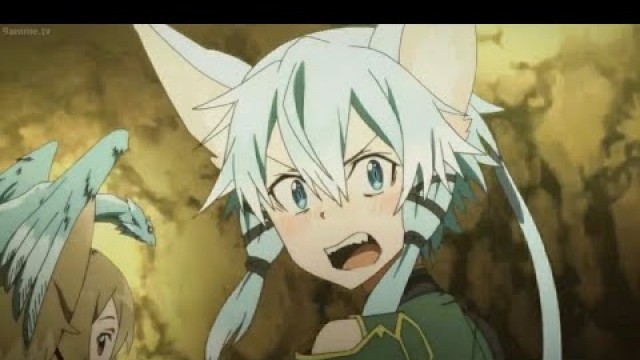 'Sword Art Online 2 - Kirito Grabs Sinon\'s Tail (English dub)'