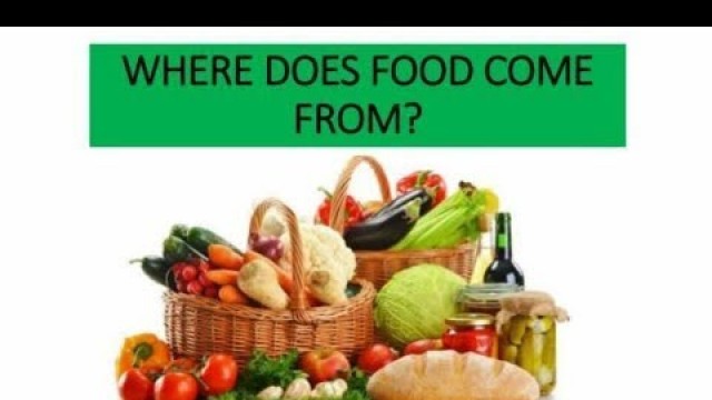 'Food: Where Does it Come From?Science-6th-part-2/Sources of food/ Food material, their ingredients'