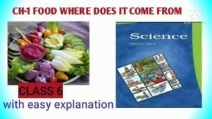 'CLASS 6 .... SCIENCE CH-1 [FOOD WHERE DOES IT COME FROM]'