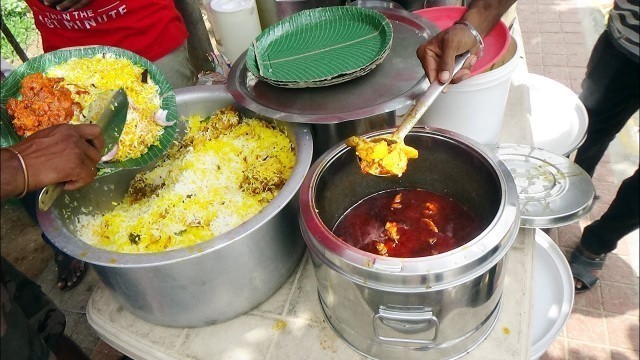 'Hyderabadi Famous Dum Biryani | Chicken Biryani Only 80 Rs Per Plate | Street Food Channel'