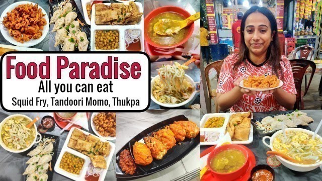 'Food Paradise (All You Can Eat) | Kolkata Cheapest Street Food | NKDA Market, Unitech Gate 1'