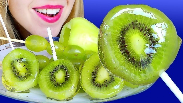 'Mukbang Tanghulu Kiwi ASMR GREEN FOOD PLATTER'