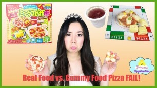 'Real Food vs. Gummy Food: DIY Pizza Japanese Candy Kit Poppin\' Cookin\''