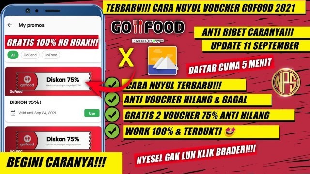 'TUTORIAL NUYUL VOUCHER GOFOOD 75% TERBARU 2021'