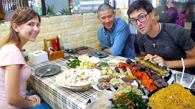 'Lebanese Food 11 Dishes w/Friends from Middle East Sharing DELICIOUS Arab Food at \"Gulf Restaurant\"'