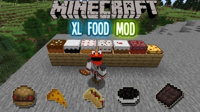 'XL FOOD MOD | Hamburguesas,pizza,galletas,cerveza y mas en Minecraft |Minecraft mod 1.14.4'