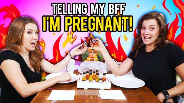 'Surprising My BFF with Pregnancy While Eating Spicy Wings | Hot Ones Edition'