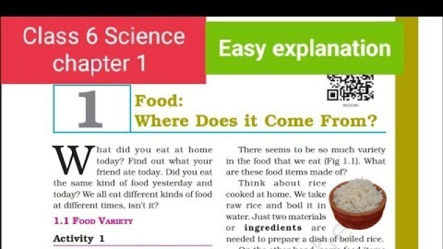 'Class 6 Science chapter-1| Food : Where Does It Come from class 6 | NCERT Science class 6 Chapter-1'