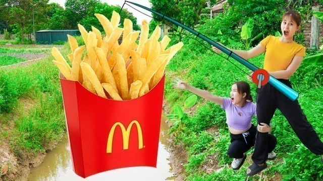 'Squad SWAT Girl Nerf Guns Fight Criminal Dispute French Fries Fast Food Battle | Moon Nerf War'