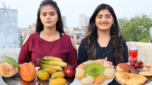 'Junk Food Vs Healthy Food Challenge | Golgappe, Cheese Garlic Bread And Fresh Fruit | Food Challenge'