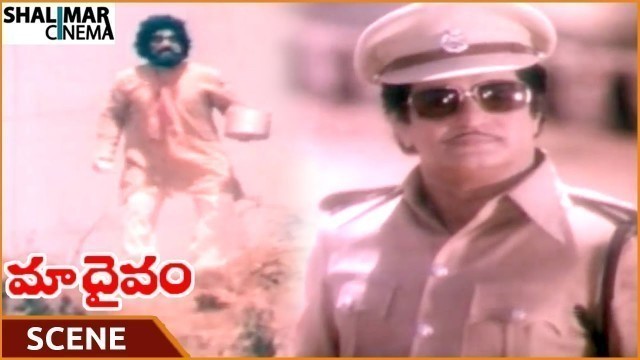 'Maa Daivam Movie || NTR Angry On Criminal For Stealing Food || NTR, Jayachitra || Shalimarcinema'