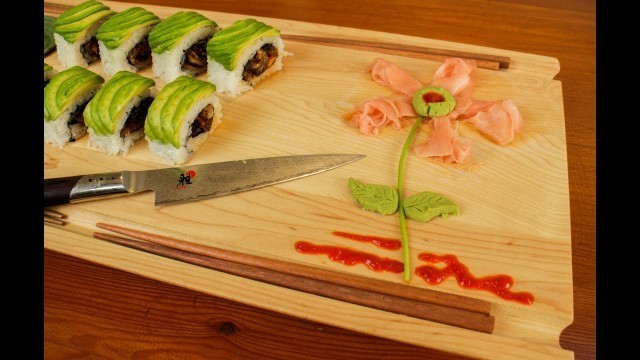 'Pickled Ginger and Wasabi Garnish Art for Sushi Food Plates'