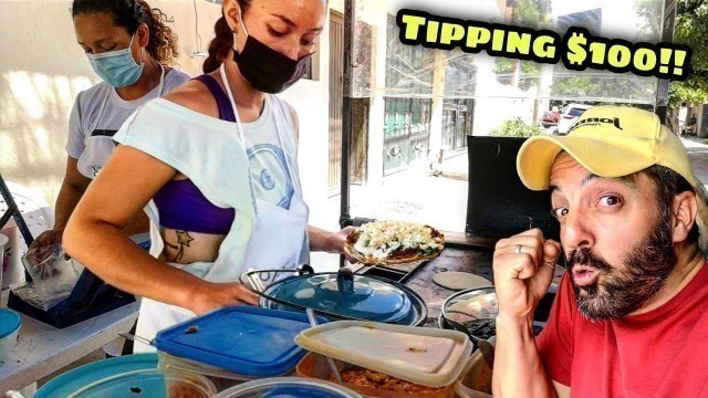 'DELICIOUS Mexican Street Food | TASTY Quesadillas, Sopes & Gorditas | BEAUTIFUL Reaction $100 Tip!!'