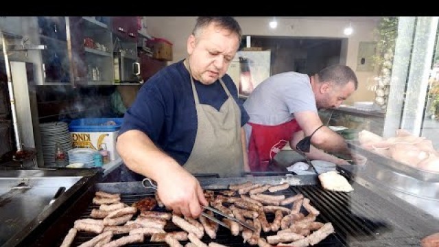 'Kosovo #1 FAST FOOD DISH!! Qebaptore FOOD TOUR in Peja, Kosovo'