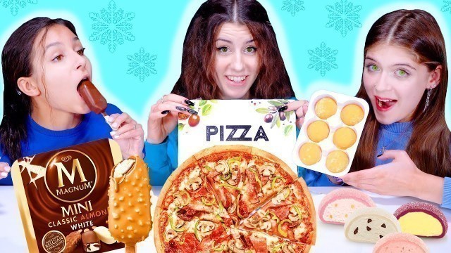 'ASMR Cold Food Challenge | Icy Girl Eating Only Frozen Food | Mukbang By LiLiBu'