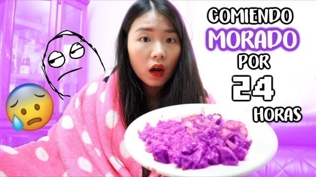 '24 HORAS COMIENDO MORADO |Eating ONLY purple food |CocoChickyy| CHALLENGE'