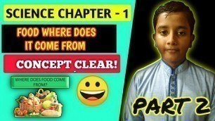 'CHAPTER 1 SCIENCE | CLASS 6 | FOOD WHERE DOES IT COME FROM | LUCKY STAR CLASSES | PART 2 |  #YOUTUBE'