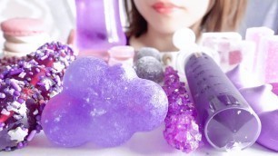 '【咀嚼音】紫色のスイーツを食べる【ASMR/EATINGSOUNDS】PURPLE FOOD SWEETS DESSERTS'