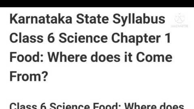 'Food:Where does it come from Class 6 Science notes question and answers  of textbook with additional'