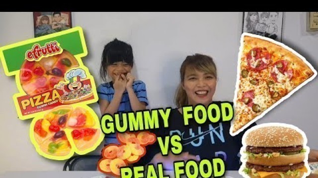 'GUMMY FOOD vs REAL FOOD | Me and my Mommy'