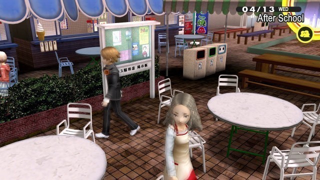 'Persona 4 Golden - 4/13 Wed Junes Food Court: Yosuke Treats Hero & Chei, Saki Konishi Chat (PC 2020)'