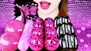 'ASMR PURPLE FOOD TANGHULU, SLIME JELLY, FROG EGG JELLY, SCARF JELLY *먹방 EATING SOUNDS MUKBANG 咀嚼音'