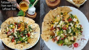 'Fattoush Salad | Lebanese Fattoush Salad| leftover rotis|  Lebanese food| Mediterranean salad  .'