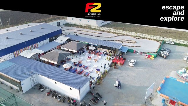 'F2 Drive In | Food Court & Games Zone | Nizamabad | Aerial View'