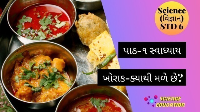 'CLASS 6 SCIENCE CHAPTER 1 EXERCISE | FOOD WHERE DOES IT COME FROM | સ્વાધ્યાય ૧ ખોરાક-ક્યાથી મળે છે'