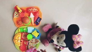 'Minnie mouse eating lot of junk food | My junk food toy set'