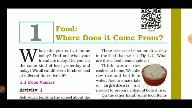 'Class 6th Chapter 1 Food: Where Does It Come From || Explanation in hindi || हिंदी में || 2021 22'