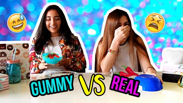 '¡GOMITAS VS REAL CHALLENGE! - REAL VS GUMMY FOOD || Bianki Place ♡'