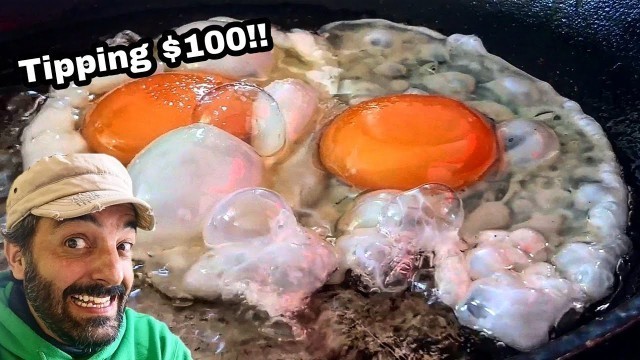 'These Are NO ORDINARY EGGS!! - Mexican Street Food BREAKFAST & Tipping $100 Dollars For It!! Had To!'