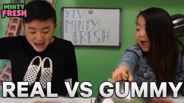 'RikiMisu Eat Worms!!! Real VS Gummy Food Challenge'