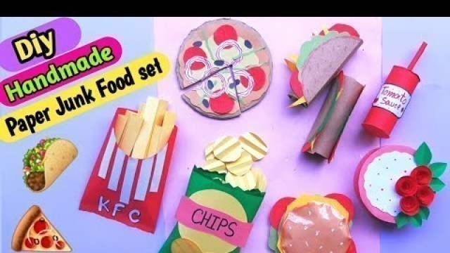 'Diy Junk Food Play Set / Homemade Cute Bakery Set / Diy Miniature Toy Food With Paper / #shorts'