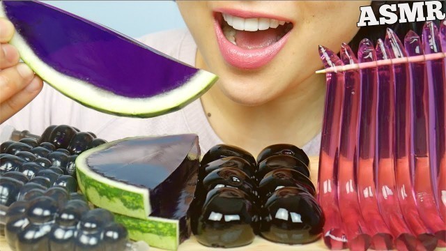 'ASMR PURPLE WATERMELON KYOHO GRAPES TikTok NOODLE JELLY (EATING SOUNDS) NO TALKING | SAS-ASMR'