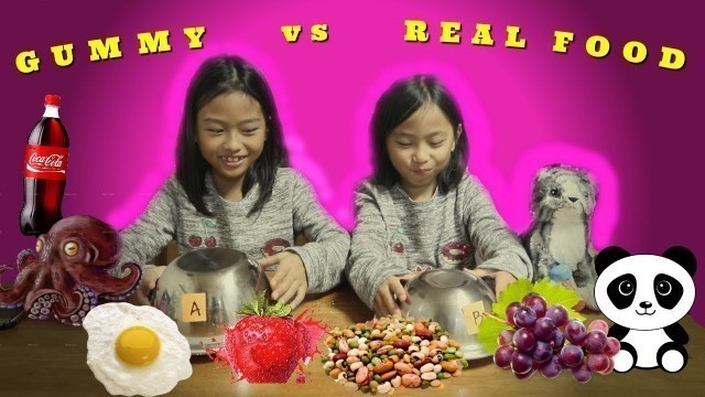 'Gummy vs Real Food Challenge | Me & Kumazawasisters'