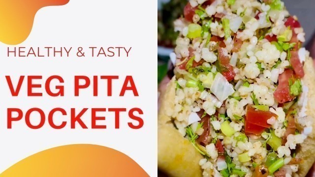 'VEG PITA POCKETS | LEBANESE FOOD | VEG FOOD RECIPES #SHORTS #PITAPOCKETS #FOOD #vegfoodrecipes'