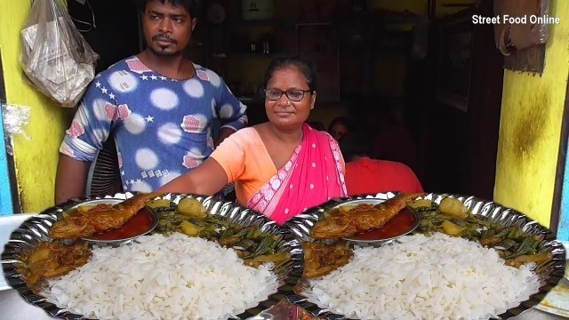 'Rice -Fish - Veg Curry - Dal Only 50 rs  - Kolkata Street Food | Beside Ballygunge Station'